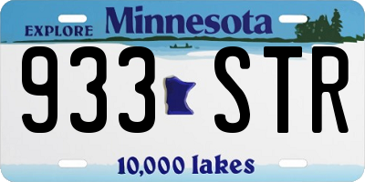MN license plate 933STR