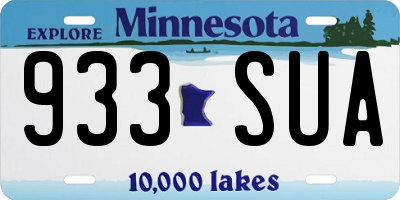 MN license plate 933SUA