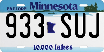 MN license plate 933SUJ