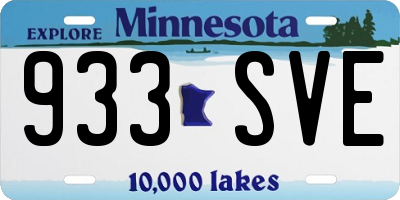 MN license plate 933SVE