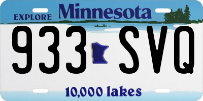 MN license plate 933SVQ