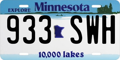 MN license plate 933SWH