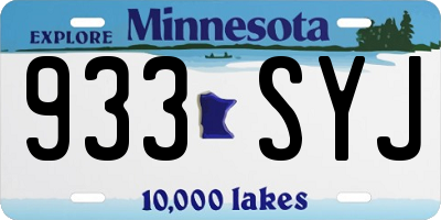 MN license plate 933SYJ