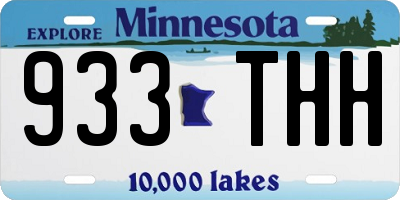 MN license plate 933THH