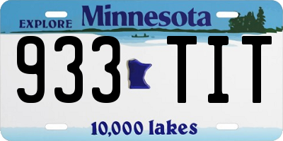 MN license plate 933TIT