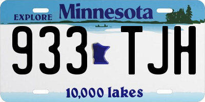 MN license plate 933TJH