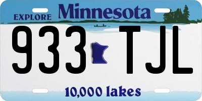 MN license plate 933TJL