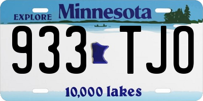 MN license plate 933TJO