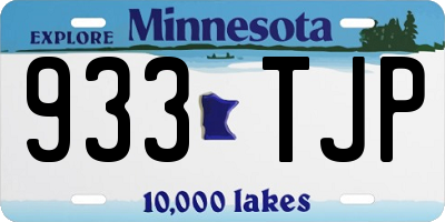MN license plate 933TJP