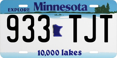 MN license plate 933TJT