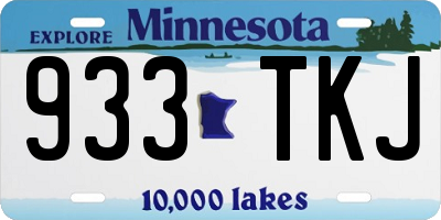 MN license plate 933TKJ