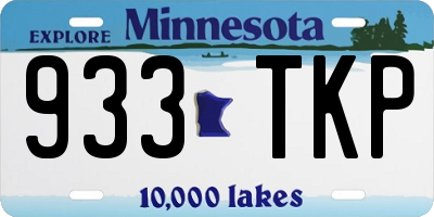 MN license plate 933TKP