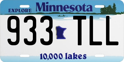 MN license plate 933TLL