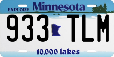 MN license plate 933TLM