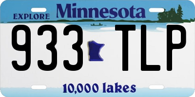 MN license plate 933TLP