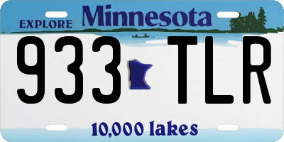 MN license plate 933TLR