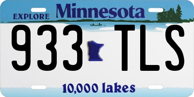 MN license plate 933TLS