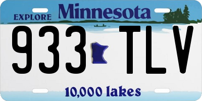 MN license plate 933TLV