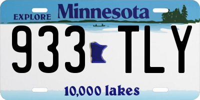 MN license plate 933TLY