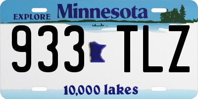 MN license plate 933TLZ