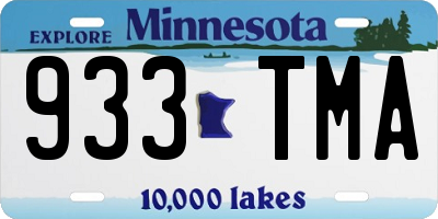 MN license plate 933TMA