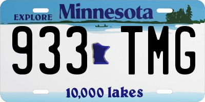 MN license plate 933TMG