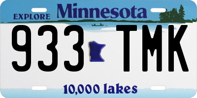 MN license plate 933TMK