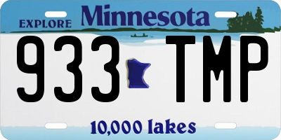 MN license plate 933TMP