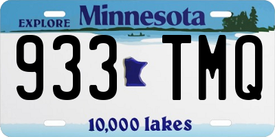 MN license plate 933TMQ