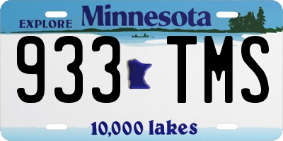 MN license plate 933TMS