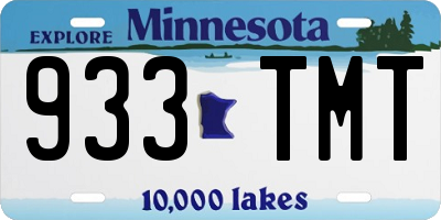 MN license plate 933TMT