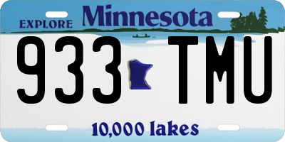 MN license plate 933TMU