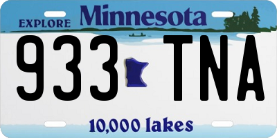 MN license plate 933TNA