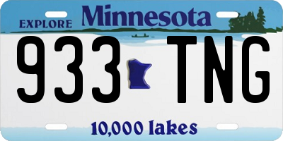 MN license plate 933TNG