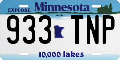 MN license plate 933TNP