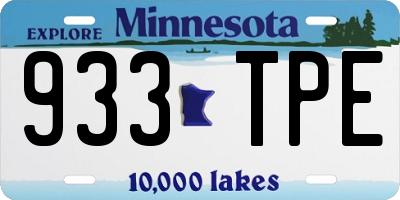 MN license plate 933TPE