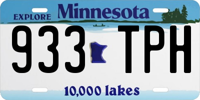 MN license plate 933TPH