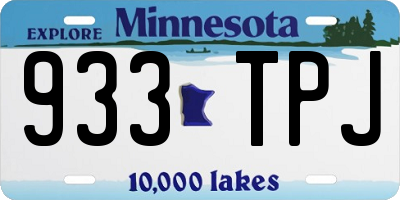 MN license plate 933TPJ
