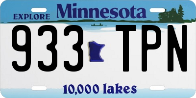 MN license plate 933TPN