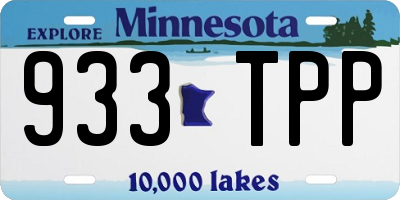 MN license plate 933TPP