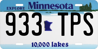 MN license plate 933TPS