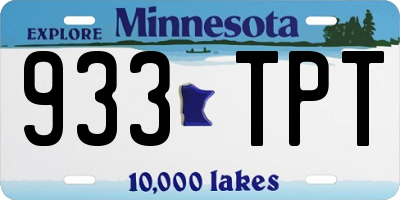 MN license plate 933TPT