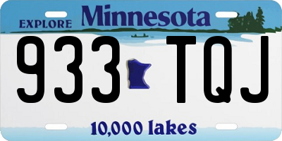 MN license plate 933TQJ