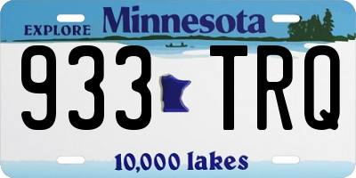 MN license plate 933TRQ