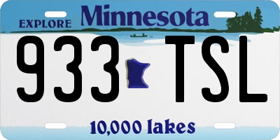 MN license plate 933TSL
