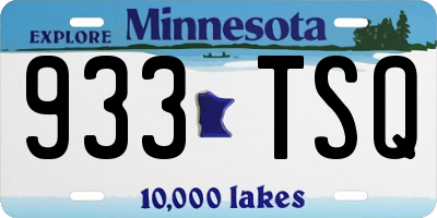 MN license plate 933TSQ