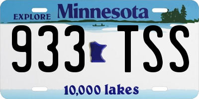 MN license plate 933TSS