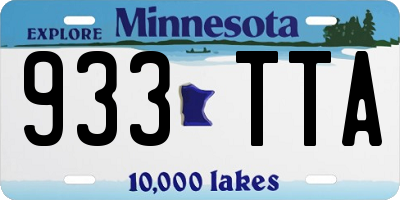 MN license plate 933TTA