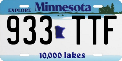 MN license plate 933TTF