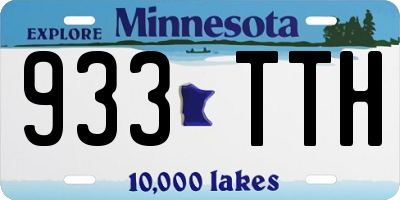 MN license plate 933TTH